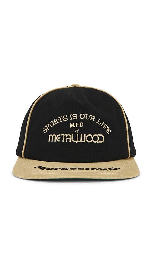 Metalwood Studio Professional Piping Snapback Hat in Black by METALWOOD STUDIO