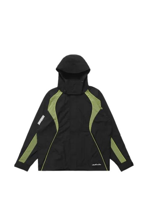 hoodied mesh panel jacket by METALWOOD STUDIO