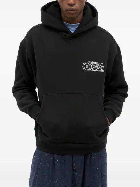 logo-embroidered hoodie by METALWOOD STUDIO