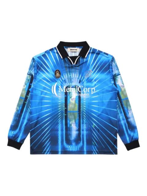 logo motif long-sleeved T-shirt by METALWOOD STUDIO