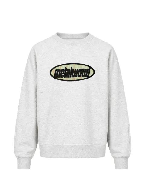 logo-motif raglan-sleeve sweater by METALWOOD STUDIO