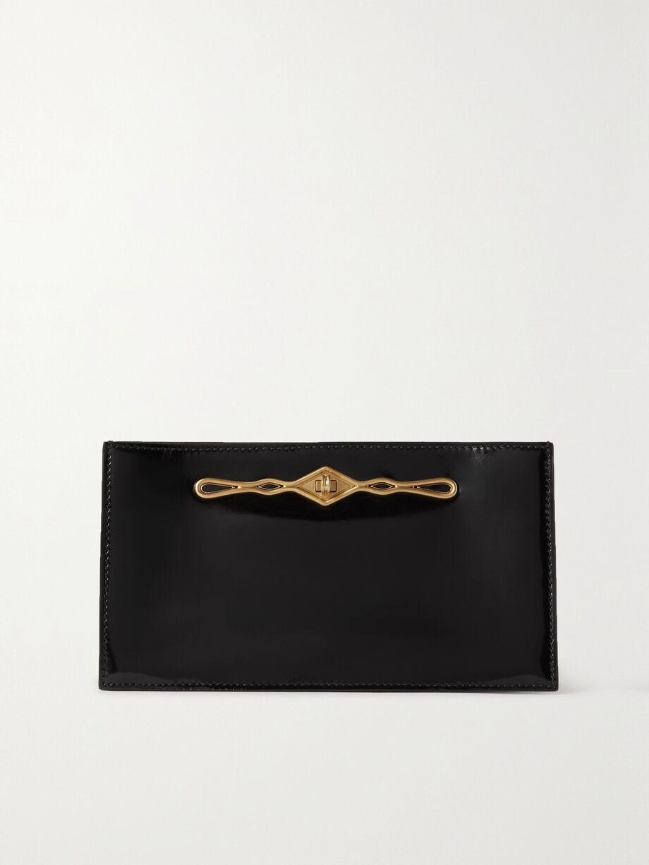+ Fernando Jorge Ease embellished glossed-leather clutch by METIER