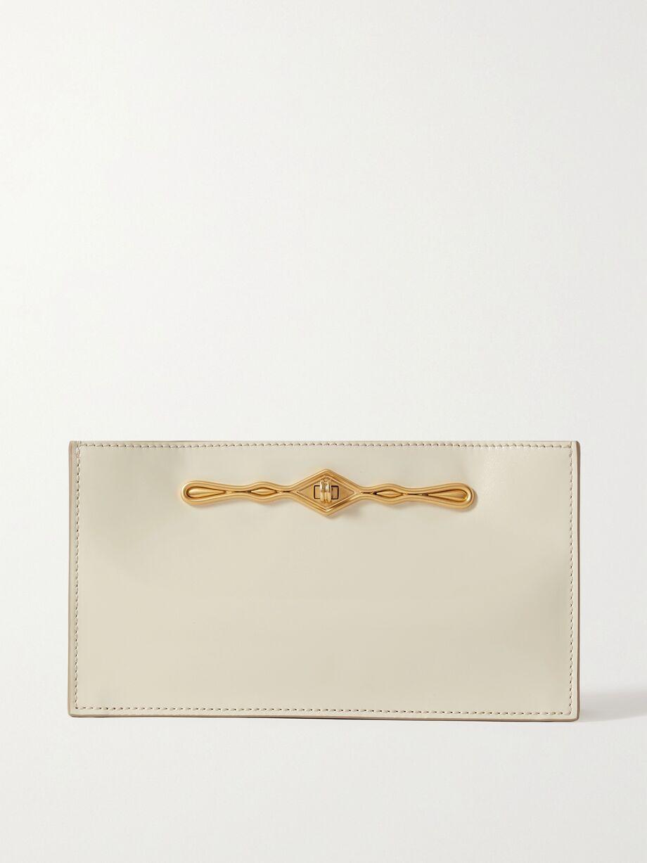 + Fernando Jorge Ease embellished glossed-leather clutch by METIER
