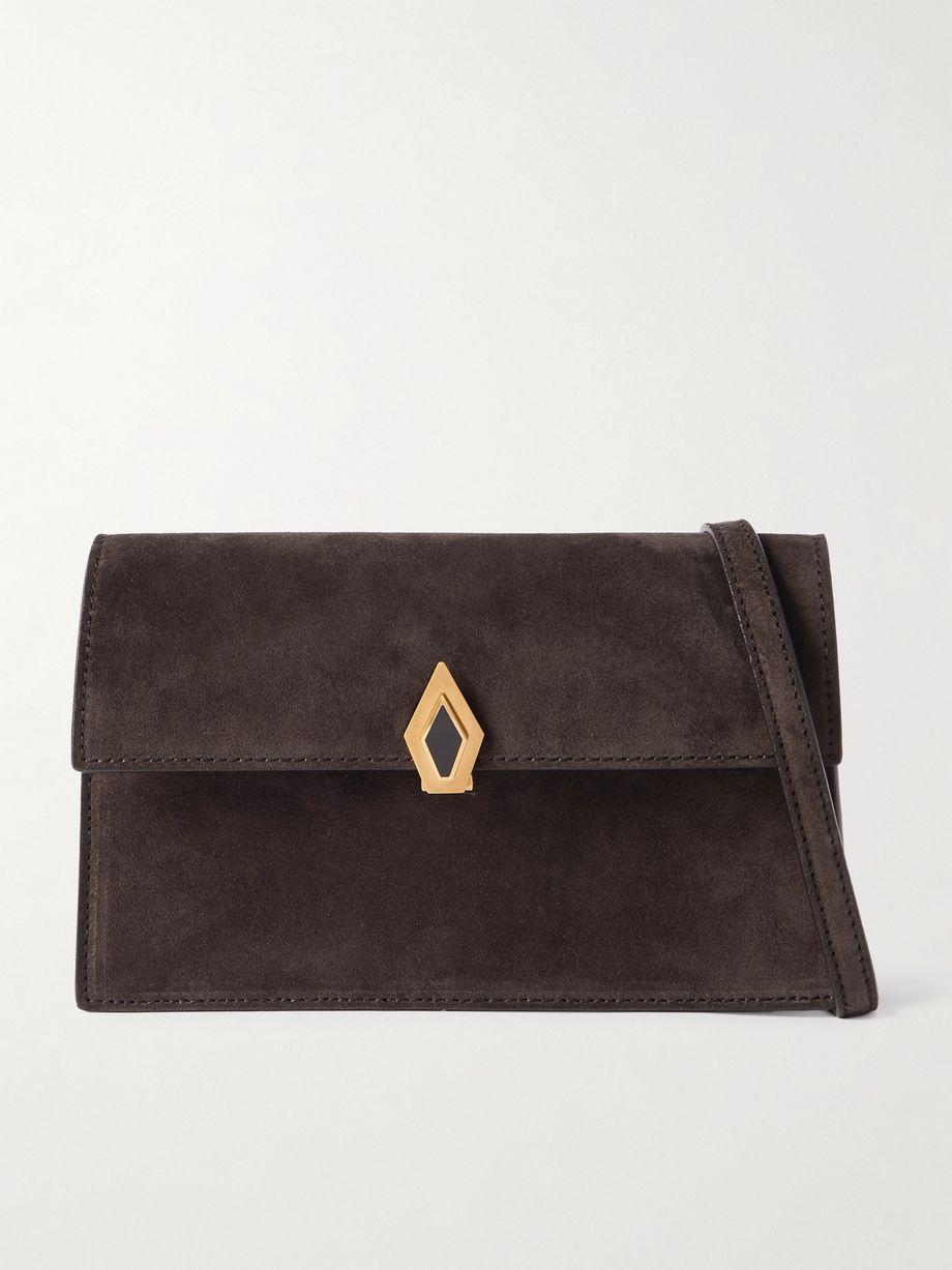 Parallel 22 small suede shoulder bag by METIER