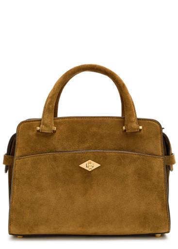 Private Eye Mini suede top handle bag by METIER