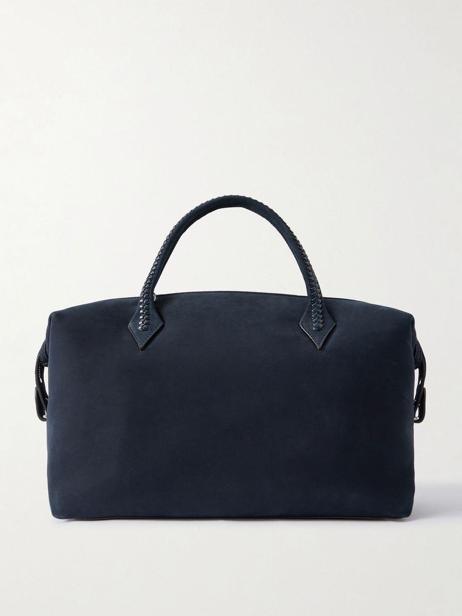 Vérité City braided leather-trimmed nubuck tote by METIER