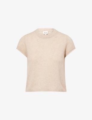 Baby Tee Shrunken Cashmere Knitted T-Shirt by ME&EM