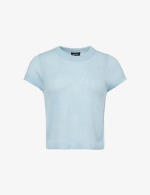 Capped-Sleeve Merino wool and Cashmere-Blend Top by ME&EM