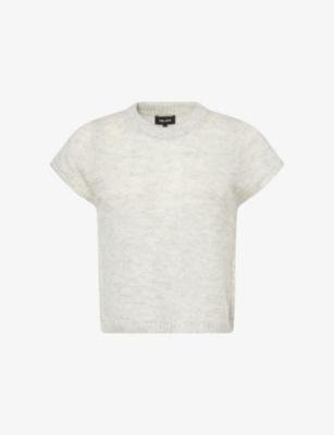 Capped-Sleeve Merino wool and Cashmere-Blend Top by ME&EM
