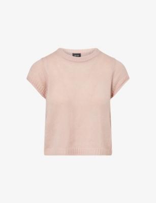 Capped-Sleeve Merino wool and Cashmere-Blend Top by ME&EM