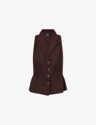 Cinched-Waist Linen-Blend Waistcoat by ME&EM