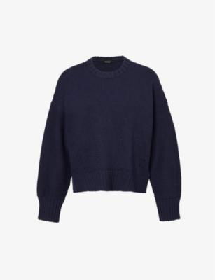 Curved-hem cotton-knit jumper by ME&EM
