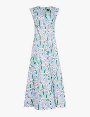 Floral-print cotton maxi dress by ME&EM