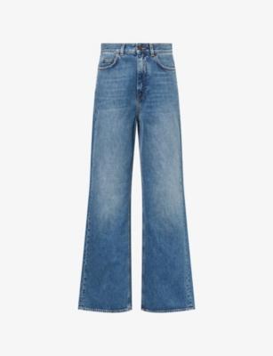 High-Rise Straight-Leg Denim Jeans by ME&EM