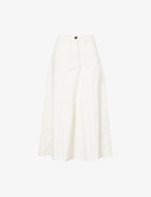 Panelled A-line Denim Maxi Skirt by ME&EM