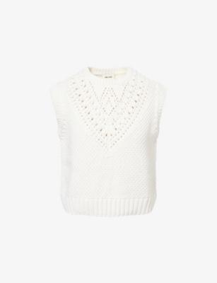 Relaxed-Fit Crochet Cotton-Knit Vest by ME&EM