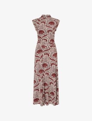 Rising Flower Printed Stretch-Jersey Maxi Dress by ME&EM