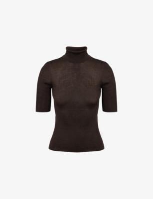 Roll-Neck Short-Sleeves Wool Jumper by ME&EM