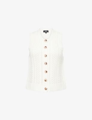 Round-Neck Button-Through Cotton-Knit Vest by ME&EM Round-Neck Button-Through Cotton-Knit Vest by ME&EM