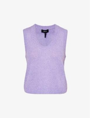 Scoop-neck merino wool, cashmere and silk-blend gilet by ME&EM