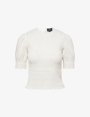 Smocked Day Cotton-Poplin Blouse by ME&EM