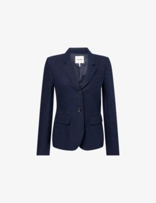 Soft Sculpt Textured Bouclé Cotton-Blend Jacket by ME&EM