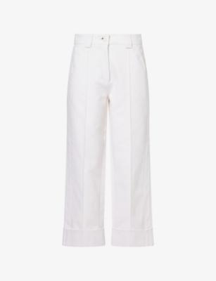 Straight-Crop Stretch Twill Cotton Trousers by ME&EM