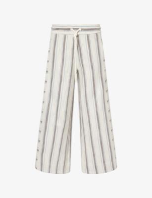 Striped Cropped-Leg Cotton-Blend Trousers by ME&EM