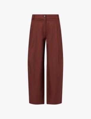 Tapered-Pleat Linen-Cotton Blend Trousers by ME&EM