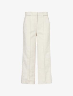Textured Straight-Leg Cropped Woven Trousers by ME&EM