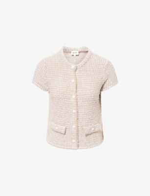 Tweed Cap-Sleeve Cotton-Blend Jacket by ME&EM