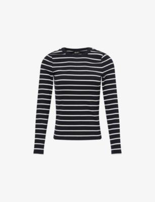 Ultimate Rib Striped Stretch-Cotton Top by ME&EM