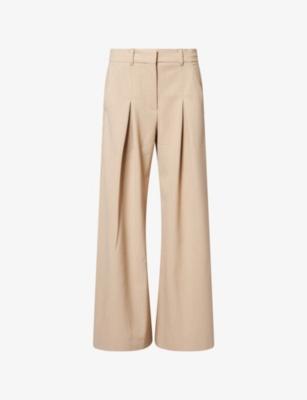 Ultimate Wide-Leg Pleated Woven Trousers by ME&EM