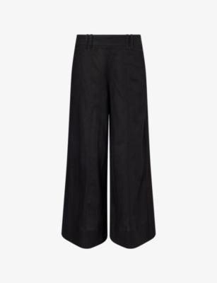Wide-Leg Crease-Less Linen-Blend Trousers by ME&EM