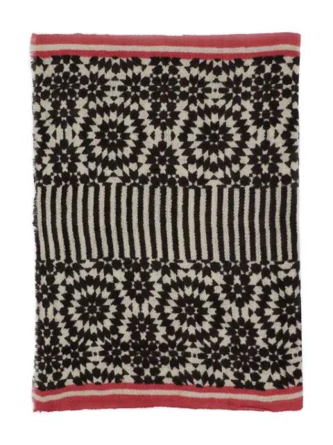 geometric-pattern cashmere scarf by ME&K