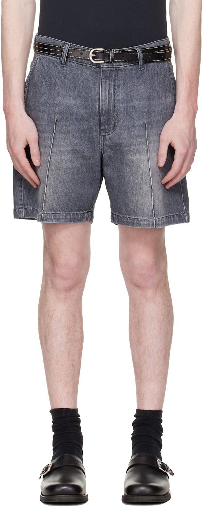 Gray Ceremony Denim Shorts by MFPEN