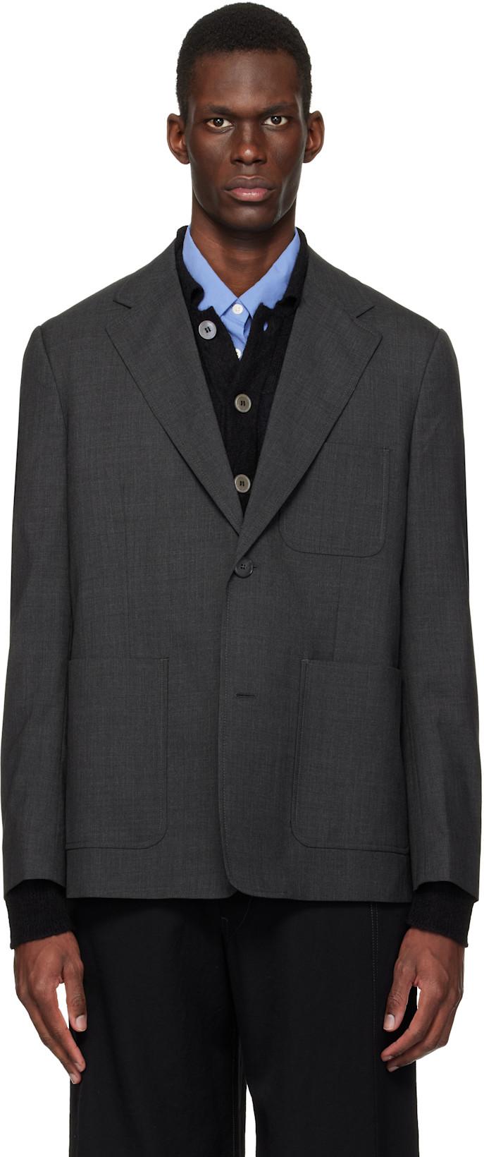Gray Patch Pocket Blazer by MFPEN