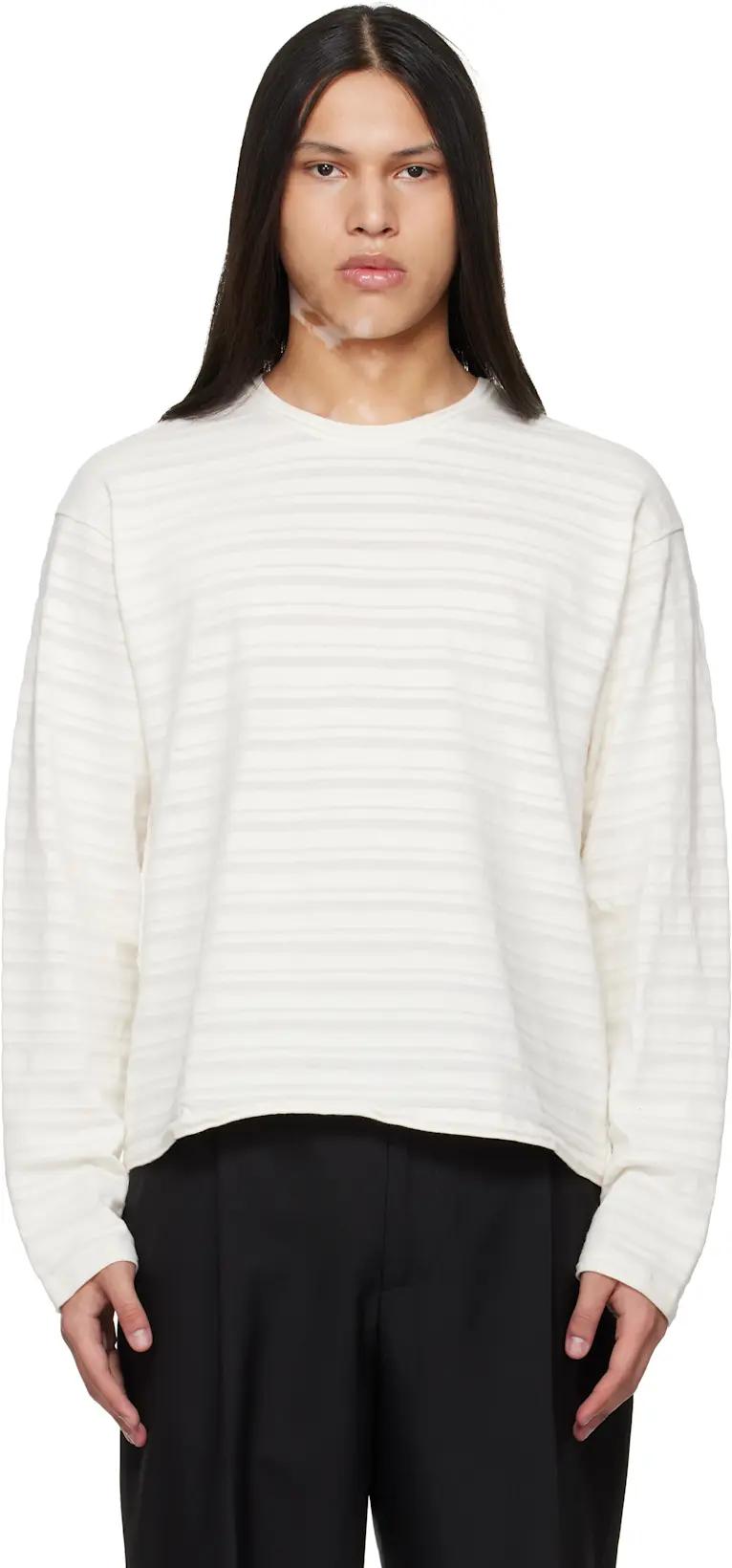 Off-White Round Neck Sweater by MFPEN
