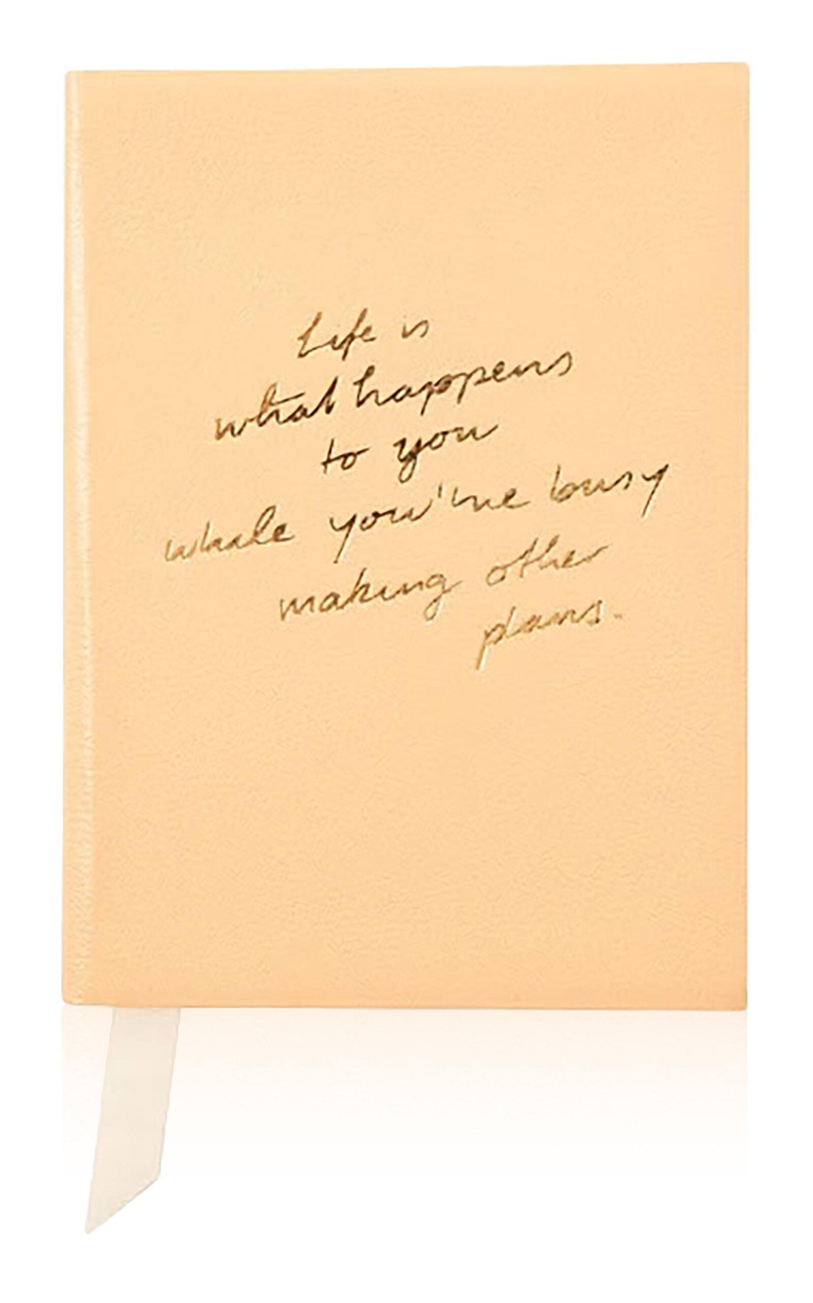 MHSTUDIOS - Mission Notebook Life Is What Happens To You - Light Pink - Moda Operandi by MHSTUDIOS