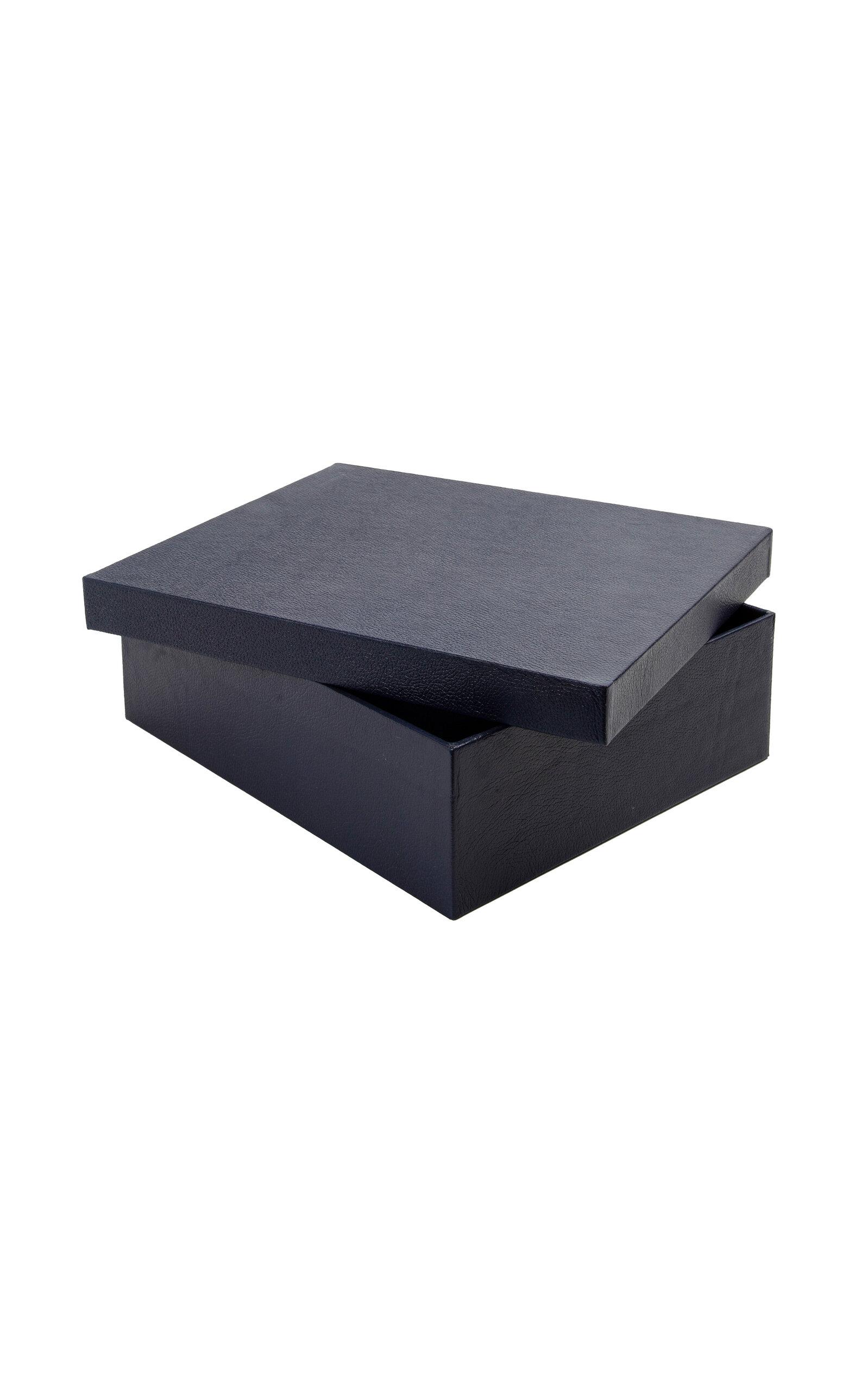 MHSTUDIOS - Personalized Angra Box In Atlantic Blue Leather - Blue - Moda Operandi by MHSTUDIOS