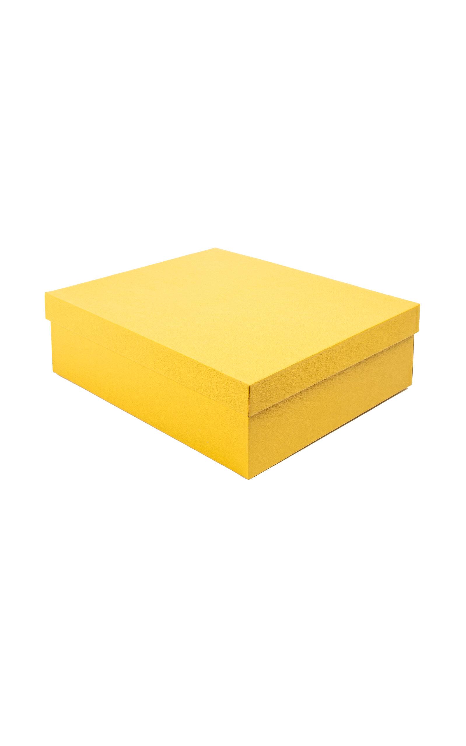 MHSTUDIOS - Personalized Angra Box In Canarinho Yellow Leather - Yellow - Moda Operandi by MHSTUDIOS