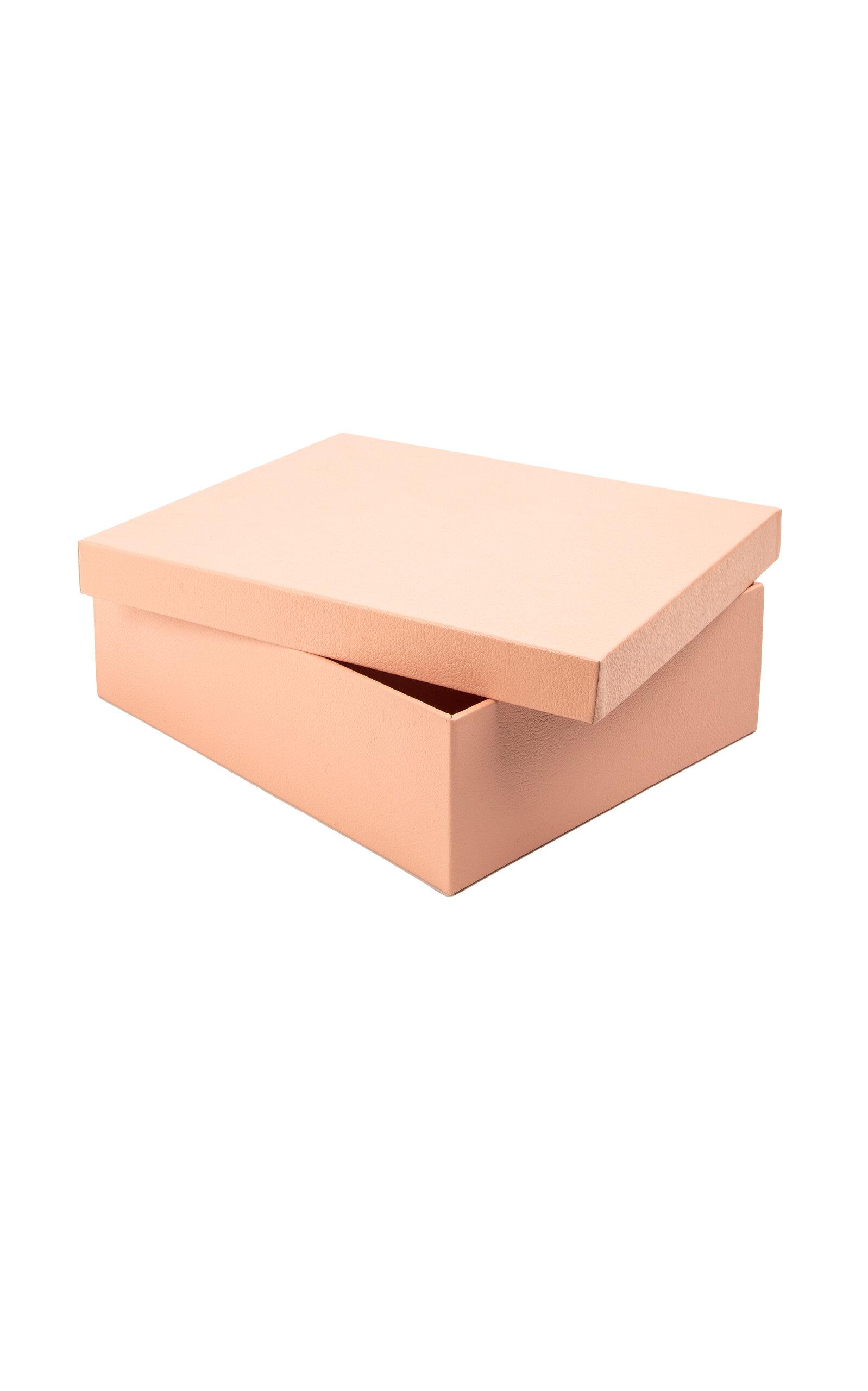 MHSTUDIOS - Personalized Angra Box In Seine Peach Leather - Blue - Moda Operandi by MHSTUDIOS