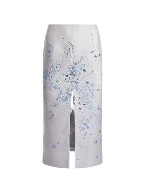 brocade split midi skirt by MIA PECULIAR