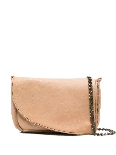 frayed-edge chain-strap cross body bag by MIALUIS