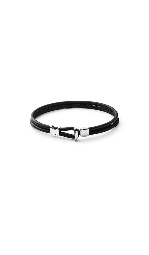 Miansai Orson Loop Leather Bracelet in Black by MIANSAI