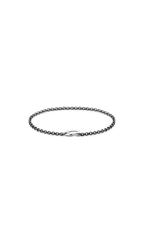 Miansai Rolo Clip Bracelet in Metallic Silver by MIANSAI