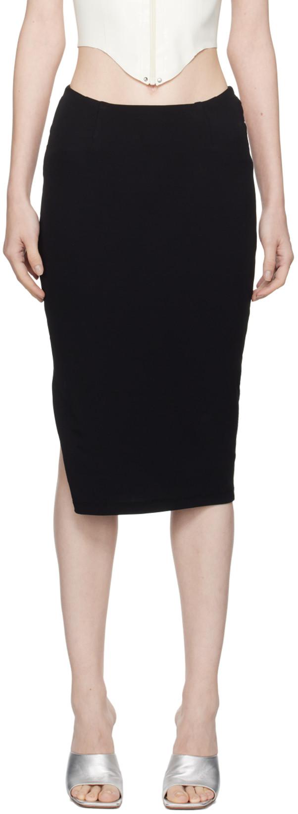 Black Verona Midi Skirt by MIAOU