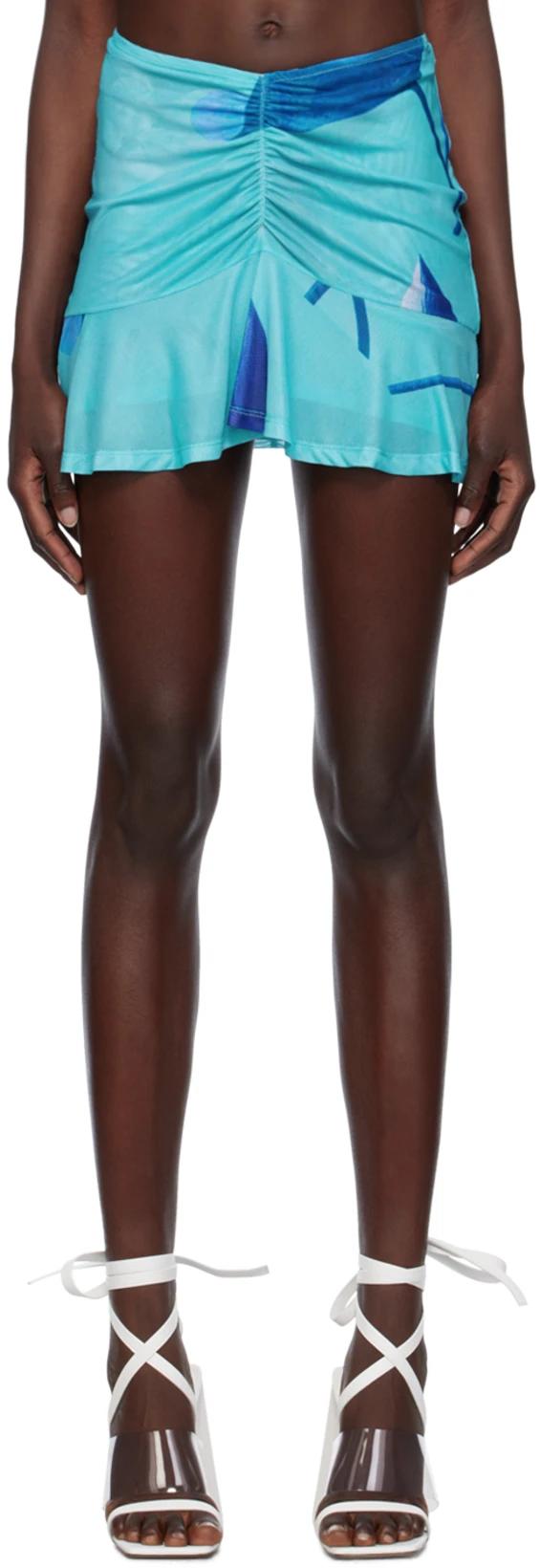 Blue Alva Miniskirt by MIAOU