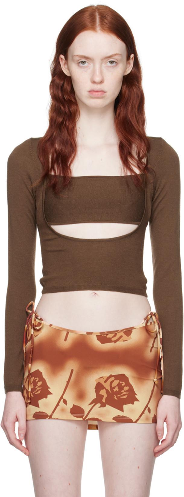 Brown Delphine Sweater by MIAOU