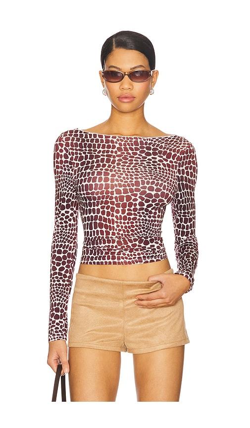 Miaou Amelia Top in Chocolate by MIAOU